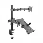 Suporte de secretária ART L-24 para monitor LED/LCD de 13-32" + portátil de 10-15,6", VESA 75x75/100x100, preto