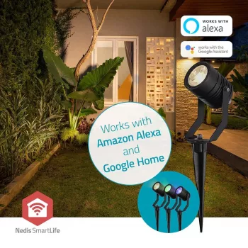 Iluminação exterior Nedis ZBLOS10RGBW3 Candeeiro de chão para exterior LED 9 W G
