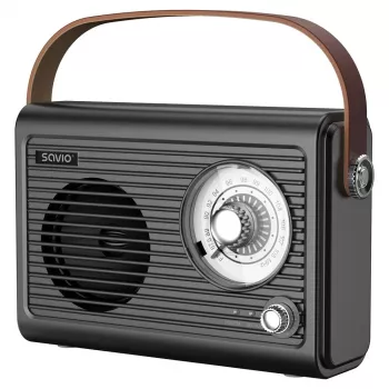 Rádio portátil Savio RS-01 analógico preto