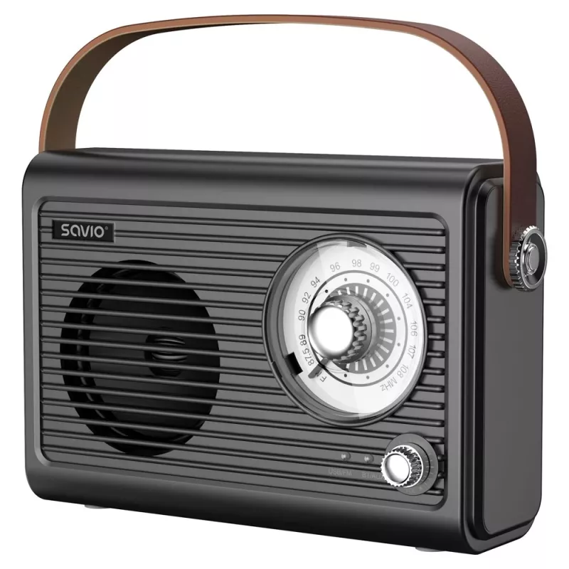 Rádio portátil Savio RS-01 analógico preto
