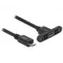 Cabo USB DeLOCK 85245 USB 2.0 0,25 m Micro-USB B preto