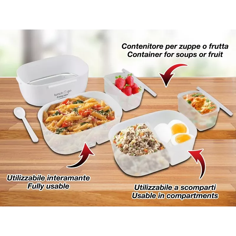 Marmita elétrica Beper 90.920R – aquecedor de alimentos 1 L