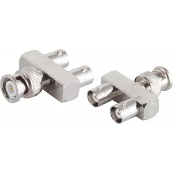 Adaptador ShiverPeaks 98820-2 cabo em Y de vídeo/áudio 1 ficha BNC macho para 2 conectores fêmea BNC