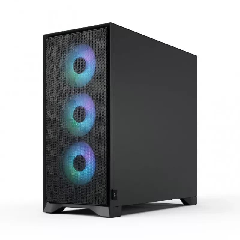 Caixa de PC Midi-Tower Fractal Design Pop 2 Air preto Solid — suporte ATX, 3 ventoinhas frontais de 120 mm, baías para unidades de 2,5/3,5