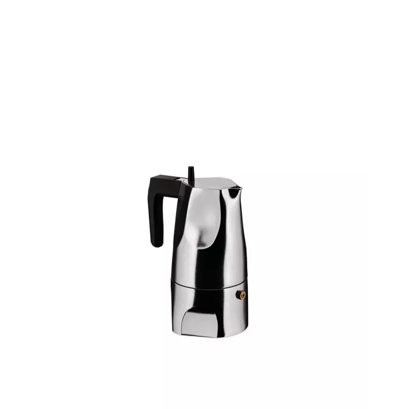 Máquina de café expresso Alessi MT18/3 Ossidiana, aço inoxidável, alumínio, 3,5 x 18,5 x 40,5 cm