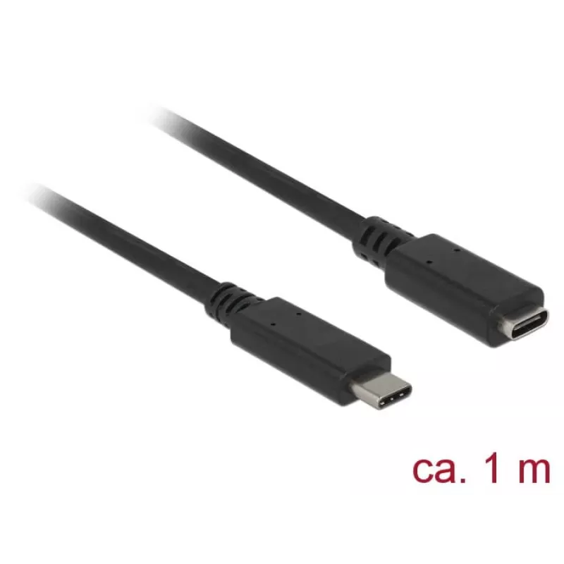 Cabo USB DeLOCK 85533 USB 3.2 Gen 1 1m USB C preto