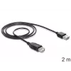 Cabo USB DeLOCK EASY-USB 2.0-A 2m preto