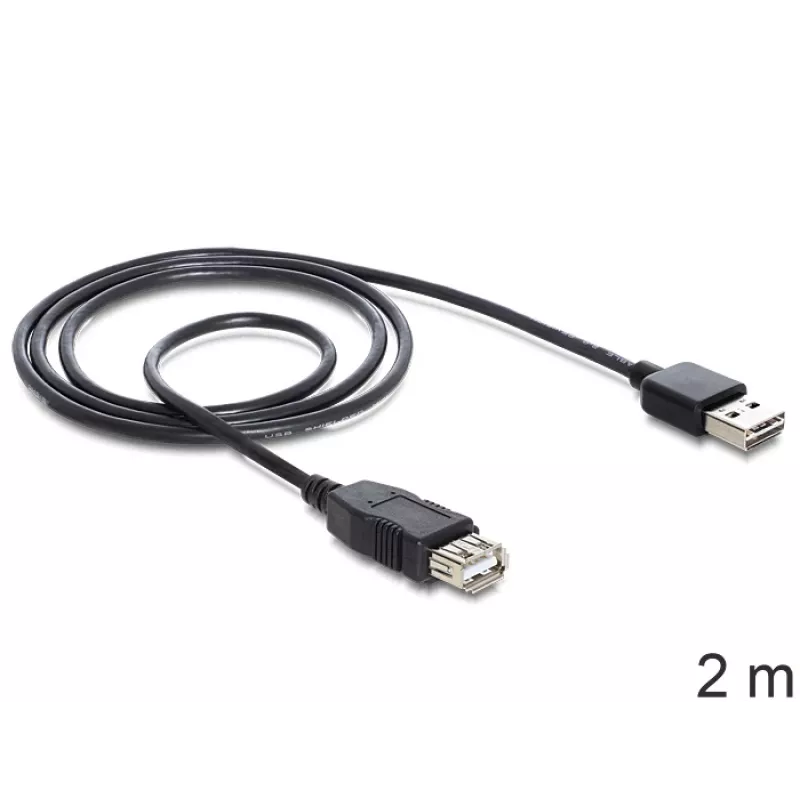 Cabo USB DeLOCK EASY-USB 2.0-A 2m preto