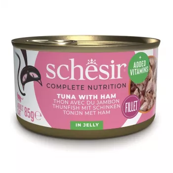 SCHESIR em geleia Atum com presunto - Alimento húmido para gatos - 85 g