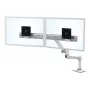 Ergotron 45-489-216 LX Desk Dual Direct Arm suporte para monitores, até 25 polegadas (63,5 cm), 0,9–5 kg, branco
