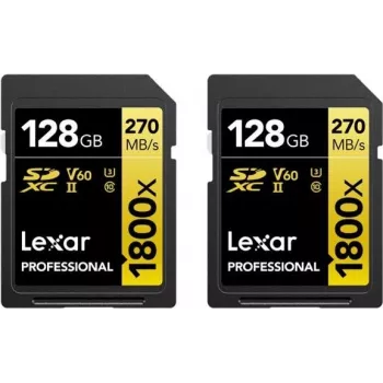 Memória flash Lexar 128 GB UHS-II SDXC Professional 1800x