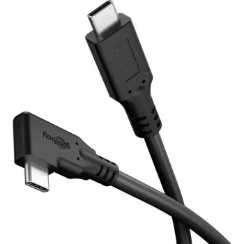Goobay Cabo USB-C 90° USB4 2 m preto - 100 W 40 Gbit/s Power (79431)