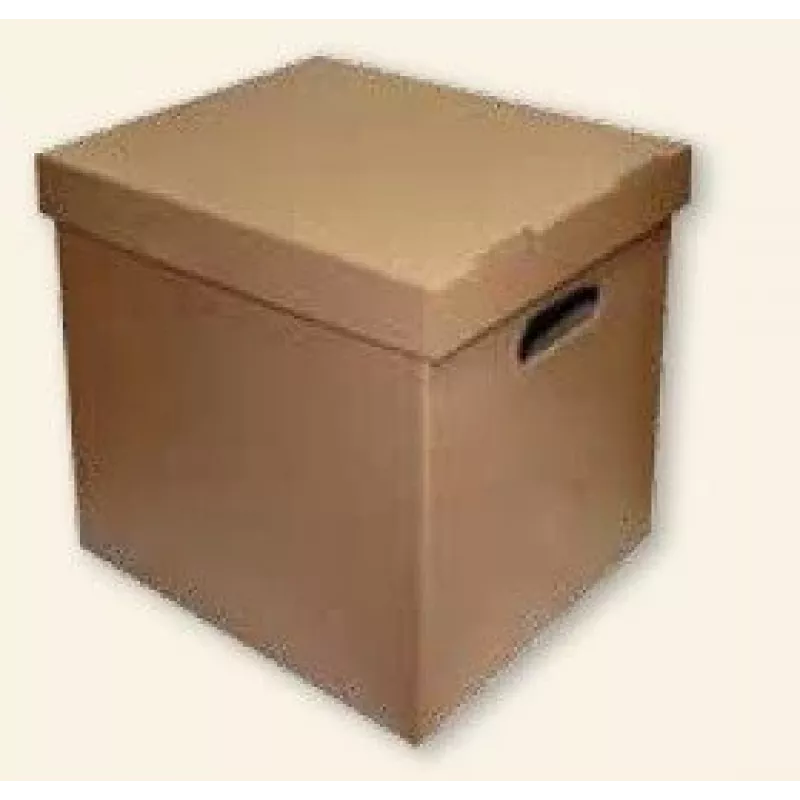 Caixa de arquivo SMLT, 360x290x350mm, castanha, ecológica, tampa removível
