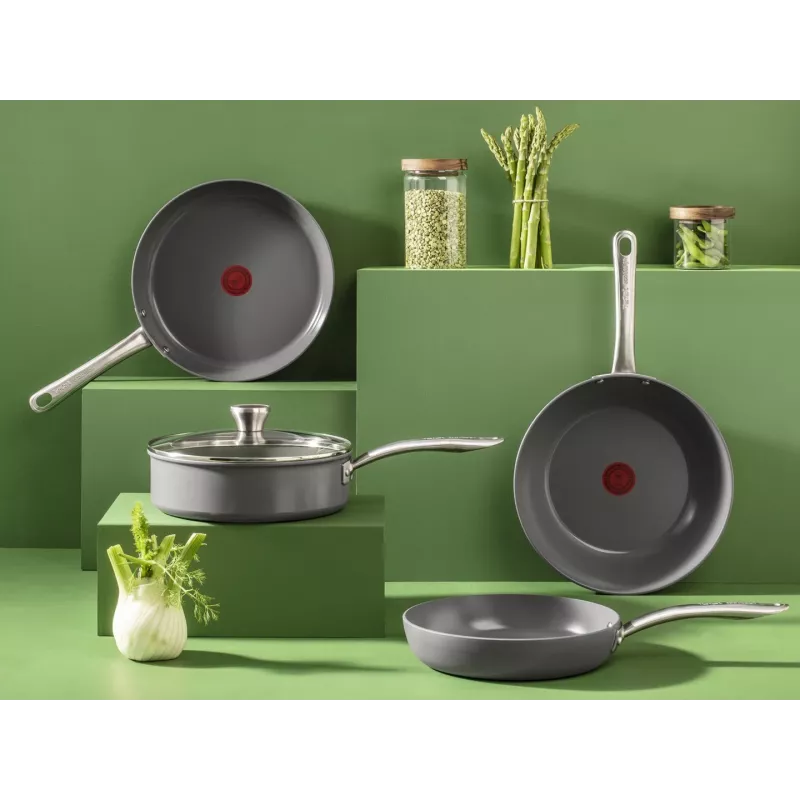 Tefal Renewal C4260443 frigideira, 24 cm, cinzenta, compatível com indução