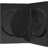 MediaRange Caixa de DVD para 4 unidades preta - Capacidade: 4 CD, 4 DVD - pack de 50 - Preto (BOX17)