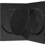 MediaRange Caixa de DVD para 4 unidades preta - Capacidade: 4 CD, 4 DVD - pack de 50 - Preto (BOX17)