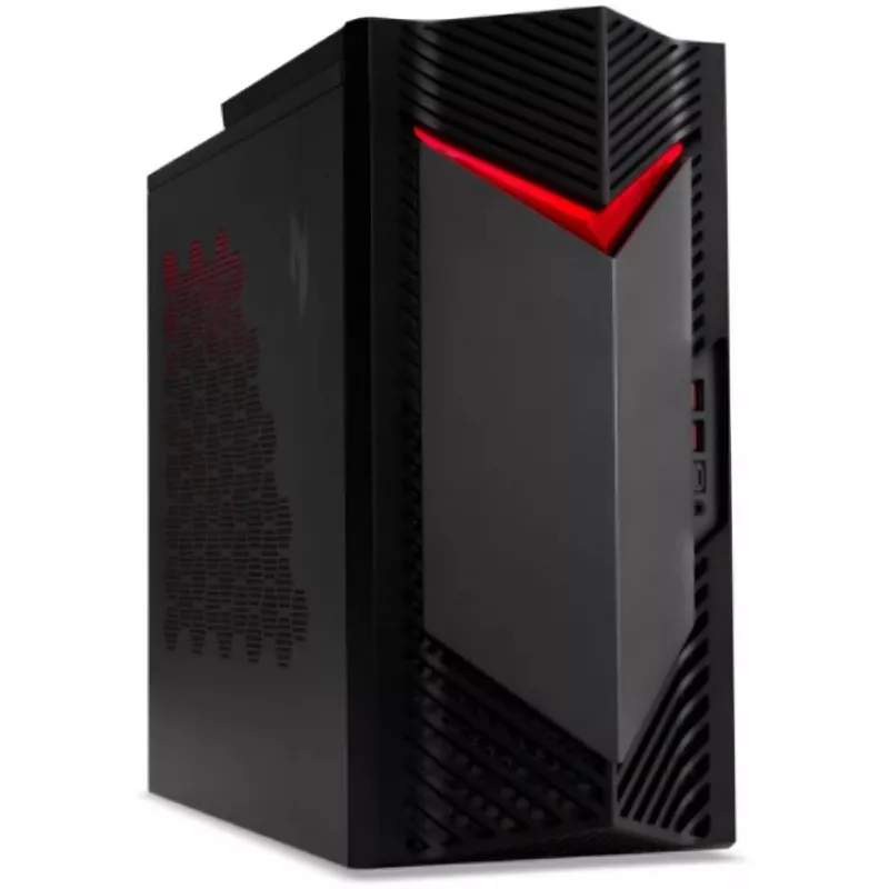 Acer Nitro 50 N50-660 PC gaming torre, Intel Core Ultra 7 265F, 32 GB DDR5, SSD M.2 de 1 TB, NVIDIA GeForce RTX 5060 8 GB, Wi-Fi 7, Bluetooth 5.3, Windows 11 Home, preto/vermelho