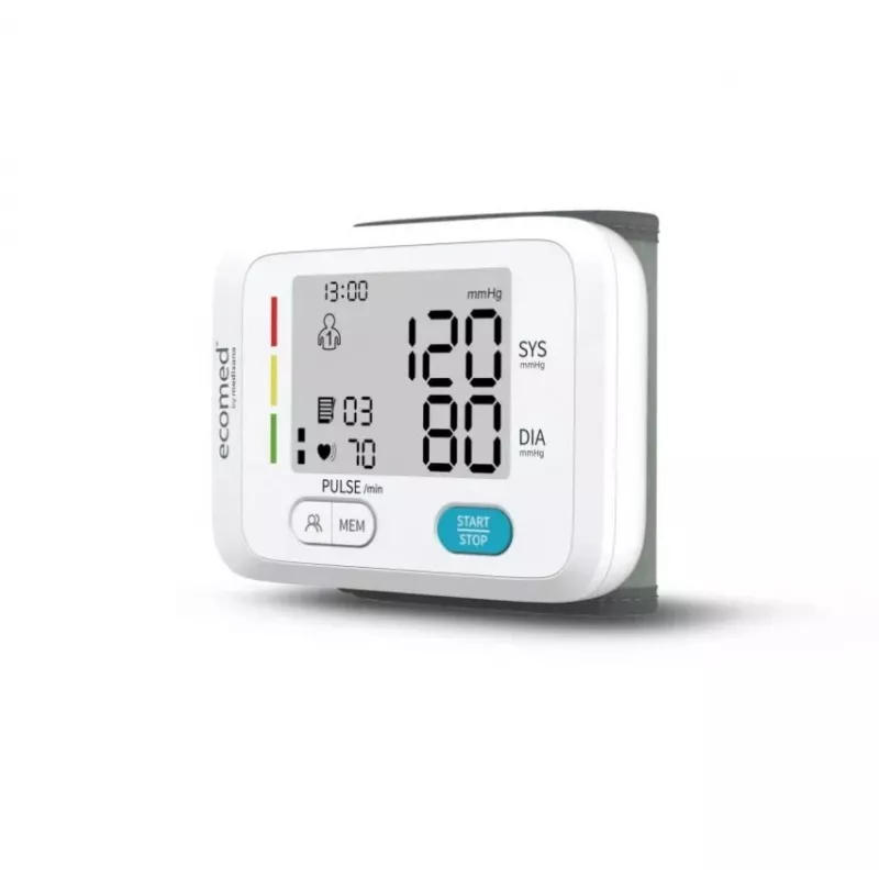 Ecomed BW-83E Medidor de pressão arterial de pulso, automático, 2 utilizadores