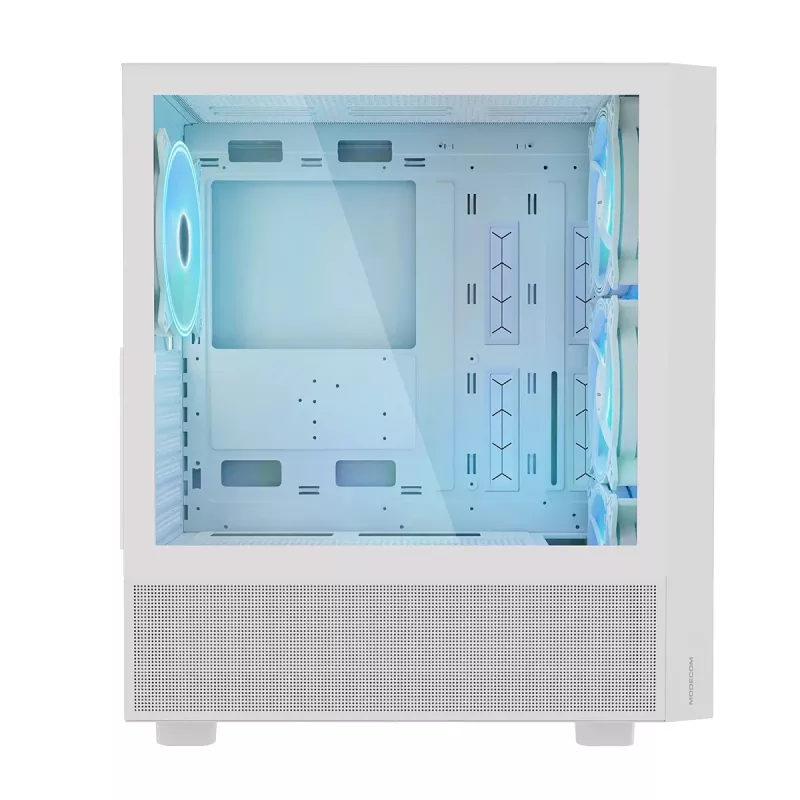 Caixa para PC MODECOM BREEZE ARGB Flow MIDI, ATX, USB 3.0 ×2 + USB-C, branco
