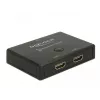 Comutador DeLock HDMI 2 - 1 bidirecional 4K 60 Hz - comutador de vídeo/áudio - 2 x HDMI - desktop