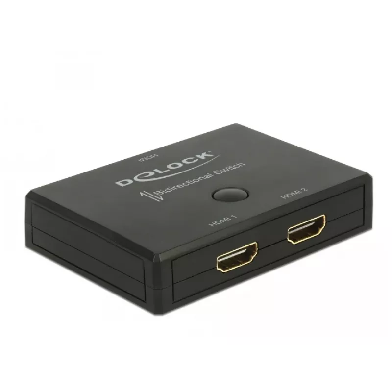 Comutador DeLock HDMI 2 - 1 bidirecional 4K 60 Hz - comutador de vídeo/áudio - 2 x HDMI - desktop