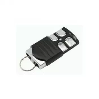 Comando à distância Olympia 5919 para sistemas de segurança, interface RF wireless, 4 botões, prateado/preto