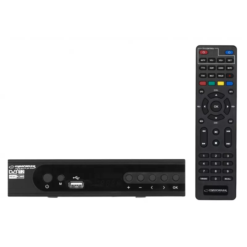 Descodificador Sintonizador TV DVB-T2 Hevc H.265 Cabo HDMI