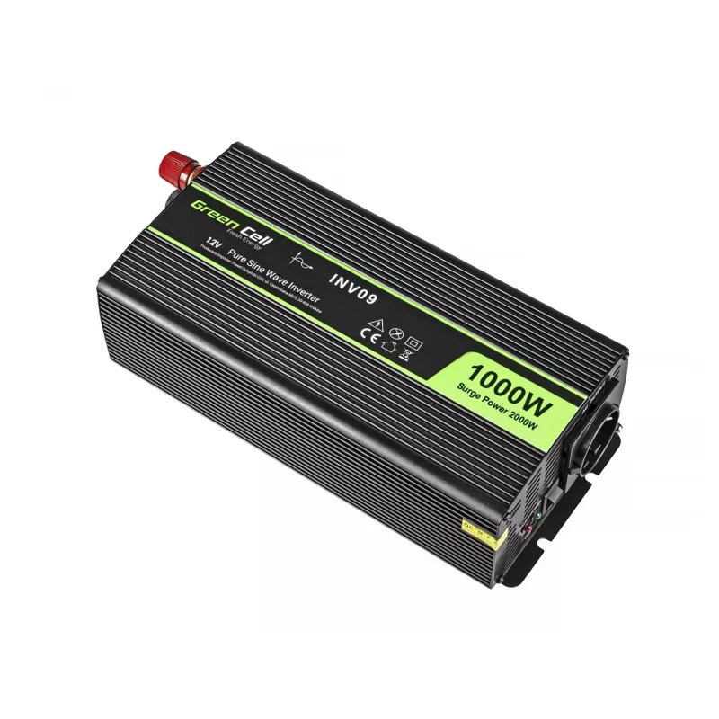Conversor de tensão Green Cell INV09 para automóvel 1000 W preto