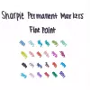 Marcador permanente Sharpie Fine Point, preto, 12 unid.
