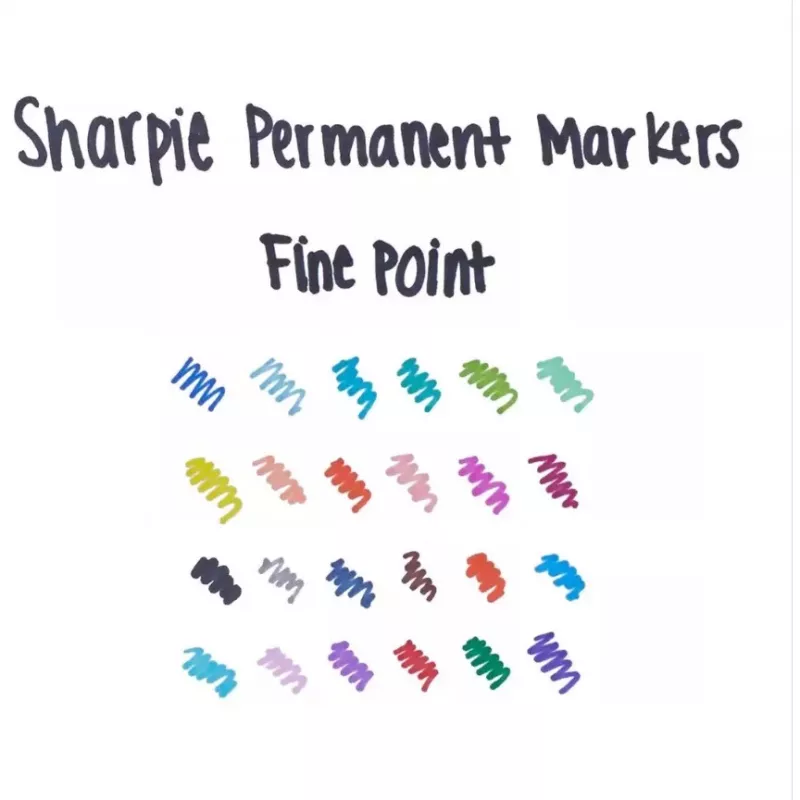 Marcador permanente Sharpie Fine Point, preto, 12 unid.