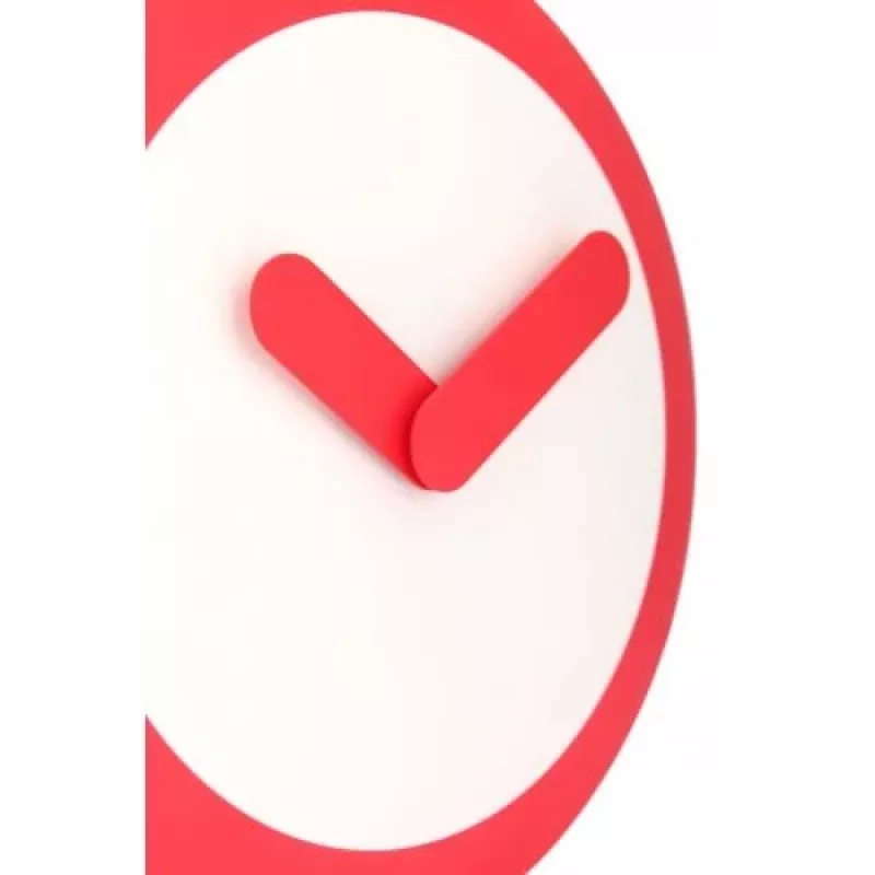 NeXtime Relógio 2615ro Focus, Ø25 cm, relógio de parede, branco/vermelho