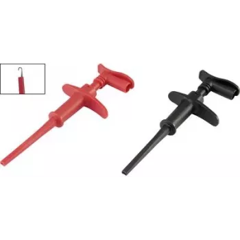 VOLTCRAFT Pinça de derivação 4 mm CAT III 1000 V, CAT IV 600 V Preto/Vermelho MSK-118 (VC-8371755)