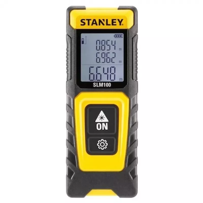 Medidor de distâncias STANLEY SLM100 — alcance laser 30 m, medidor manual compacto