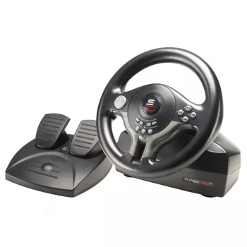 Volante + pedais Subsonic SV200 preto cinzento USB rotação de 180°