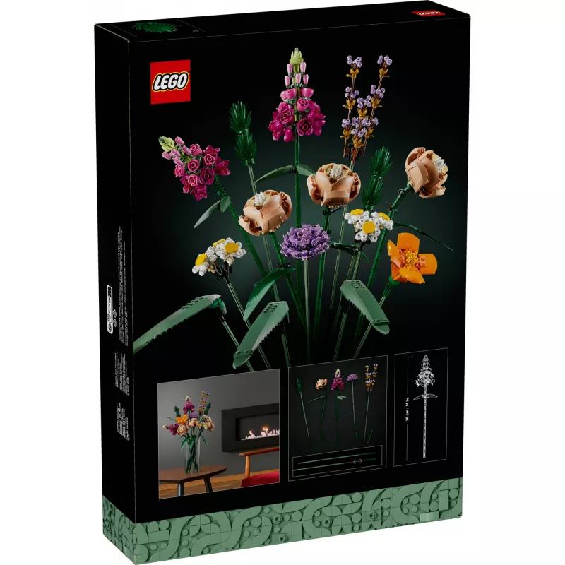 LEGO 10280 Icons Ramo de flores artificiais Conjunto para adultos Acessórios decorativos para casa Ideia de presente para mulheres homens Ela e Ele esposa ou marido