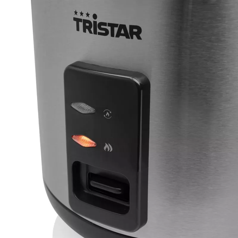 Panela de arroz Tristar RK-6147 — 1,5 L, 500 W, preto/prateado