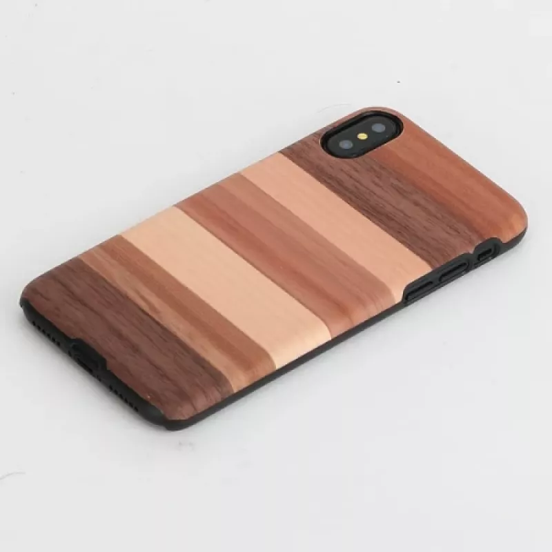 Capa para smartphone man and wood para iPhone X/XS — capa de proteção preta