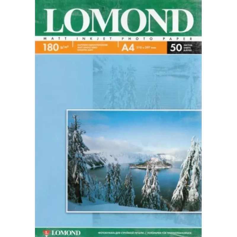 Papel fotográfico a jato de tinta Lomond mate 180 g/m² A4, 50 folhas