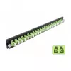Painel frontal para caixa de fusão DeLOCK 19 polegadas 43362 24 portas LC Duplex limegreen