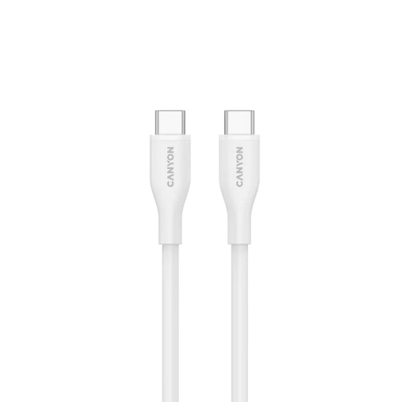 Cabo CANYON CC60SC10 C-C 60W 1m silicone branco