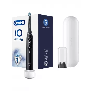 Escova de dentes elétrica Oral-B iO6 com estojo preta Onyx