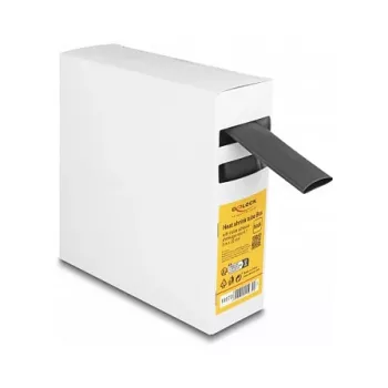 Termorretrátil DeLOCK 19970 5 m x 20 mm preto com camada adesiva
