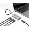 Hub USB DELOCK 10 Gbps Type-C 4 portas PD 85W cabo 30cm