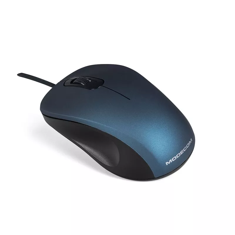 Rato ModeCom MC-M10S - ótico - 3 botões - com fio - USB - azul