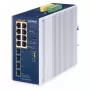Switch gerido PLANET IP30 8 portas L2/L4 Gigabit Ethernet alumínio azul