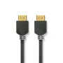 Cabo Nedis High Speed HDMI ™ com Ethernet | ficha HDMI™ | 4K@60Hz | ARC | 18 Gbps | 0,50 m | redondo | PVC | antracite | embalagem com janela
