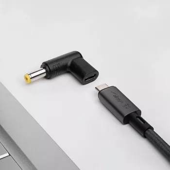 Akyga AK-ND-C01 adaptador de carregamento USB-C para DC 5,5 x 2,5 mm para portáteis, 18,5-20 V, 100 W