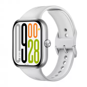 Smartwatch Xiaomi Watch 5 prateado, 2,07 polegadas (5,26 cm) AMOLED, caixa de 47,5 mm, bracelete TPU, 5 ATM, 24 dias de autonomia