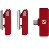 Microfone sem fios Rode Wireless Micro — transmissor e recetor compactos com clipe, vermelho
