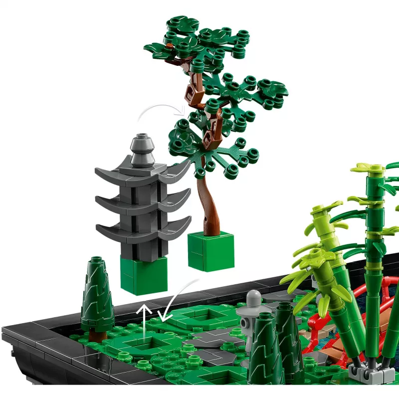 Conjunto de construção LEGO ICONS 10315 Jardim Zen, 1363 peças, 18+, dimensões 210×320×200 mm, peso 4,19 kg